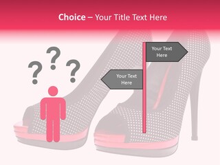 A Pair Of High Heeled Shoes With A Pink Heel PowerPoint Template