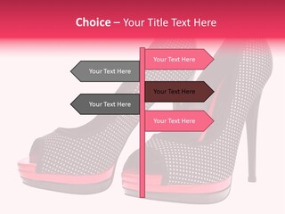 A Pair Of High Heeled Shoes With A Pink Heel PowerPoint Template