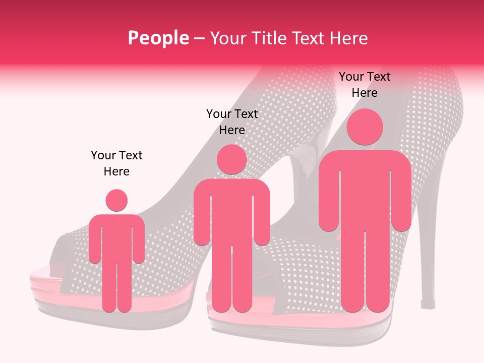 A Pair Of High Heeled Shoes With A Pink Heel PowerPoint Template