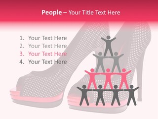 A Pair Of High Heeled Shoes With A Pink Heel PowerPoint Template