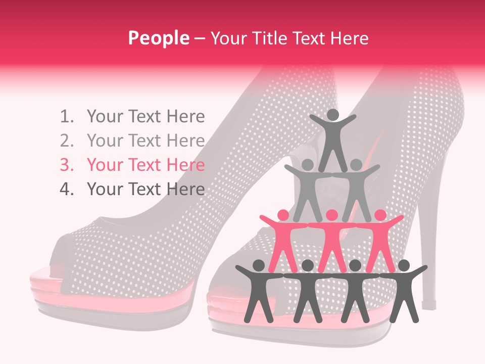 A Pair Of High Heeled Shoes With A Pink Heel PowerPoint Template