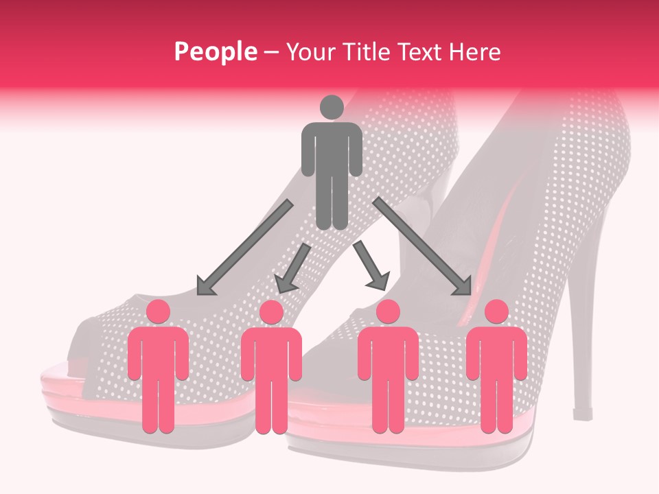 A Pair Of High Heeled Shoes With A Pink Heel PowerPoint Template