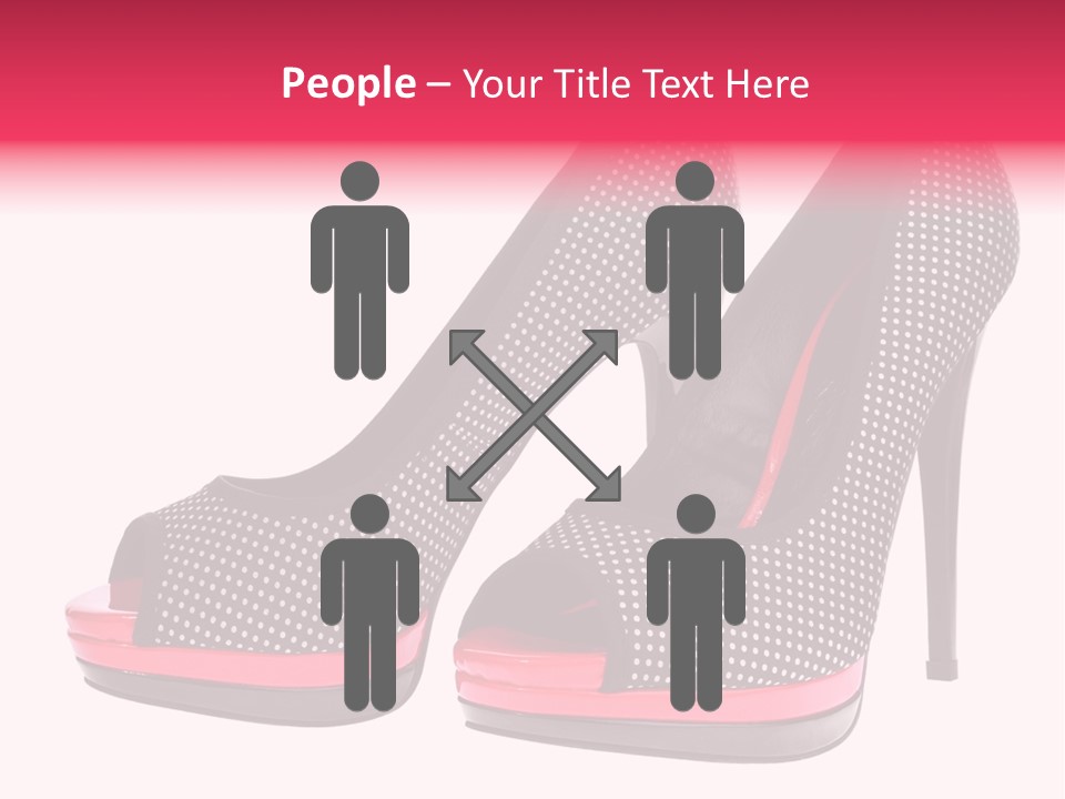 A Pair Of High Heeled Shoes With A Pink Heel PowerPoint Template