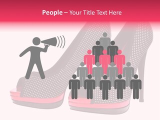 A Pair Of High Heeled Shoes With A Pink Heel PowerPoint Template