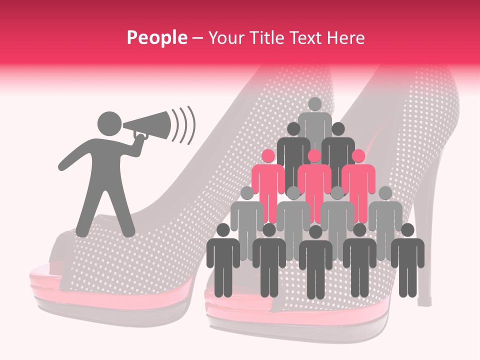 A Pair Of High Heeled Shoes With A Pink Heel PowerPoint Template