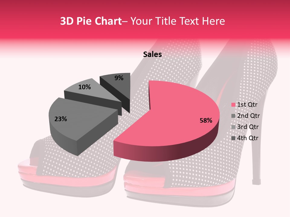A Pair Of High Heeled Shoes With A Pink Heel PowerPoint Template