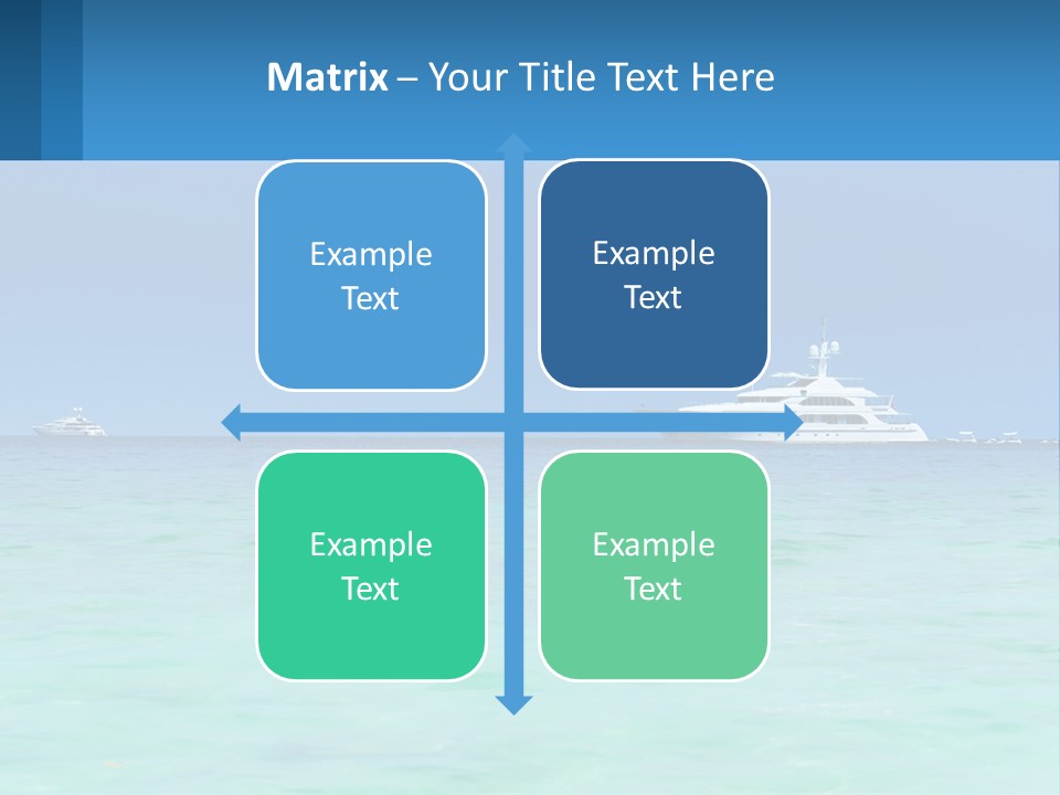 A Boat In The Ocean With A Blue Sky In The Background PowerPoint Template