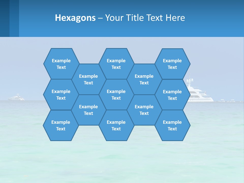 A Boat In The Ocean With A Blue Sky In The Background PowerPoint Template