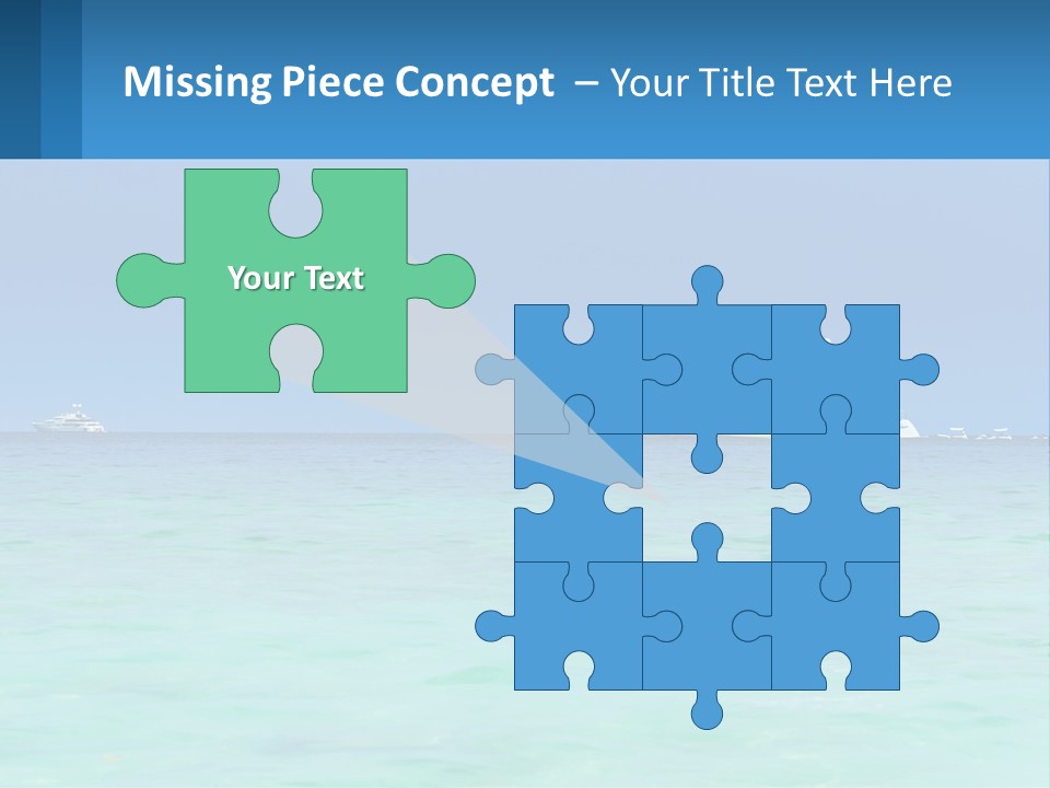 A Boat In The Ocean With A Blue Sky In The Background PowerPoint Template