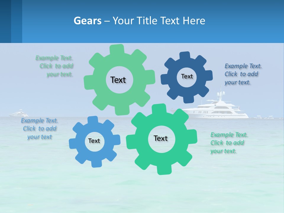 A Boat In The Ocean With A Blue Sky In The Background PowerPoint Template