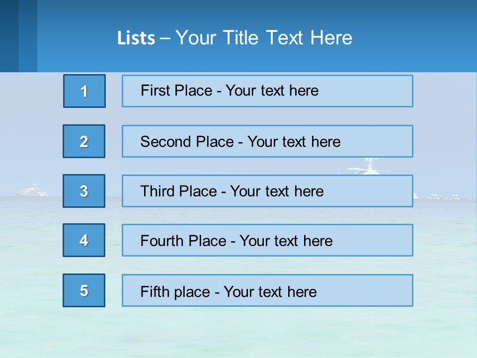 A Boat In The Ocean With A Blue Sky In The Background PowerPoint Template