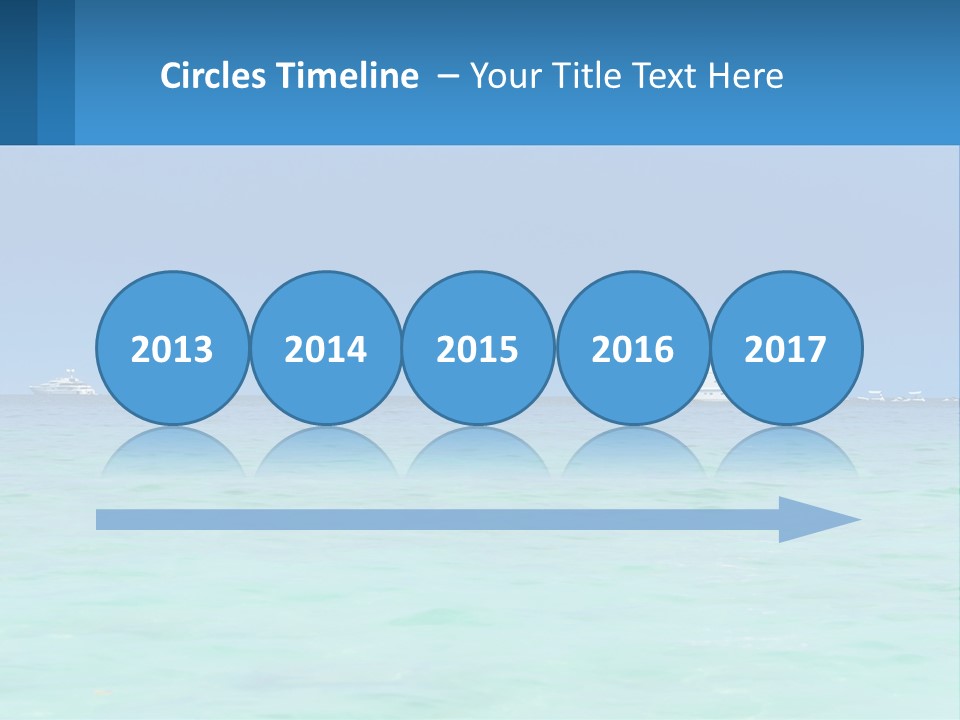 A Boat In The Ocean With A Blue Sky In The Background PowerPoint Template