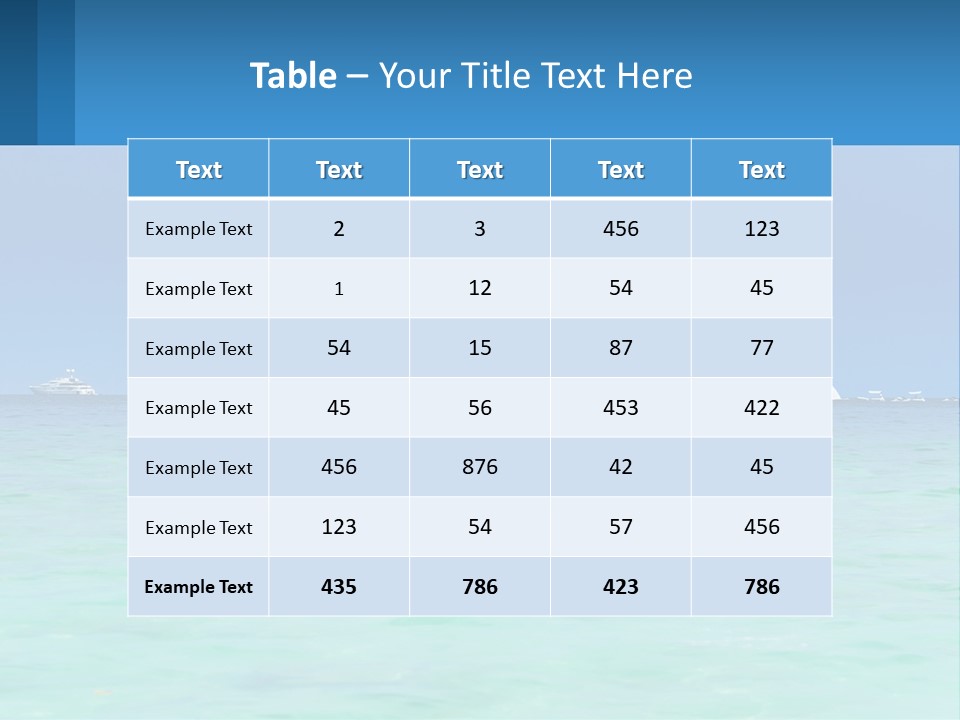 A Boat In The Ocean With A Blue Sky In The Background PowerPoint Template