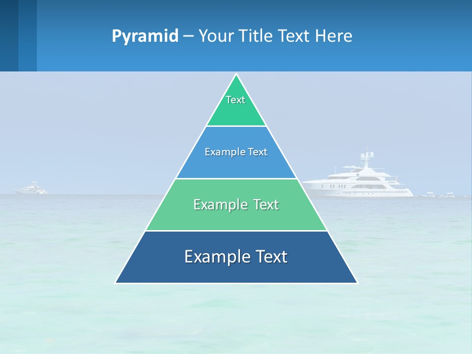 A Boat In The Ocean With A Blue Sky In The Background PowerPoint Template