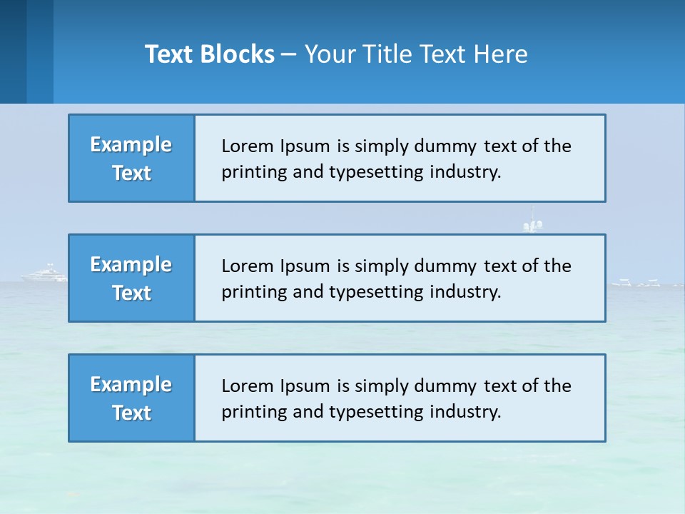 A Boat In The Ocean With A Blue Sky In The Background PowerPoint Template