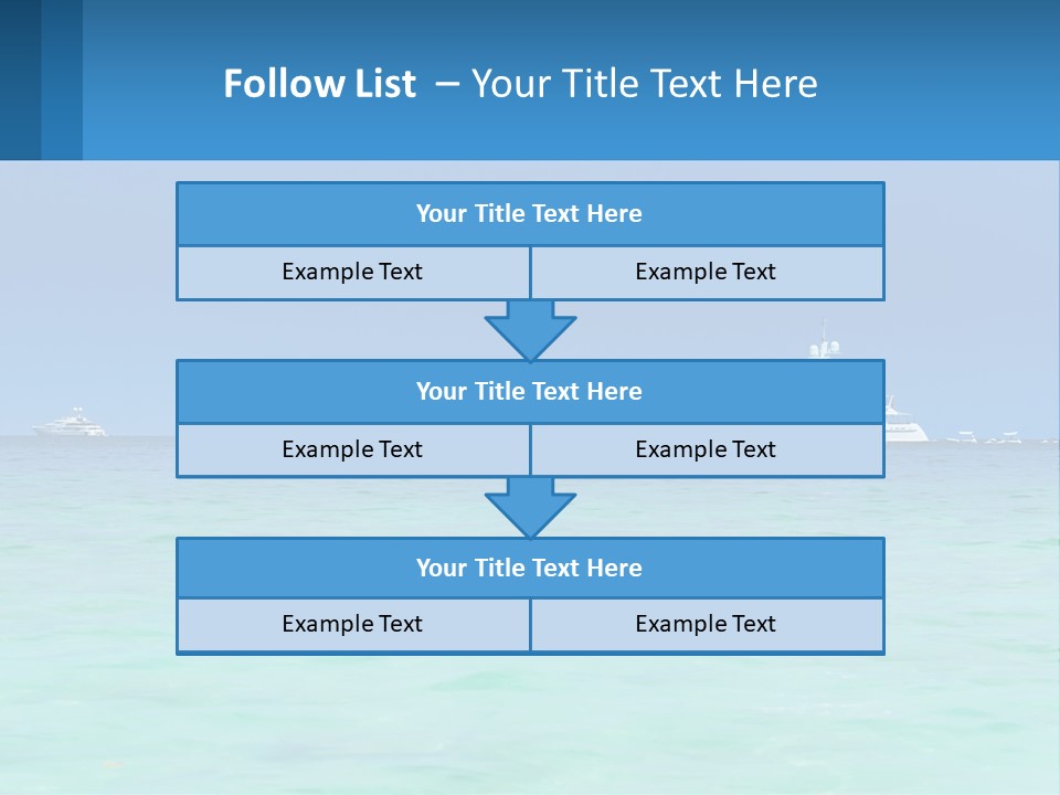 A Boat In The Ocean With A Blue Sky In The Background PowerPoint Template