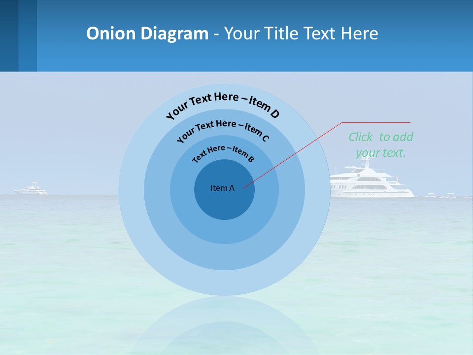 A Boat In The Ocean With A Blue Sky In The Background PowerPoint Template