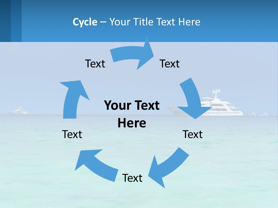 A Boat In The Ocean With A Blue Sky In The Background PowerPoint Template