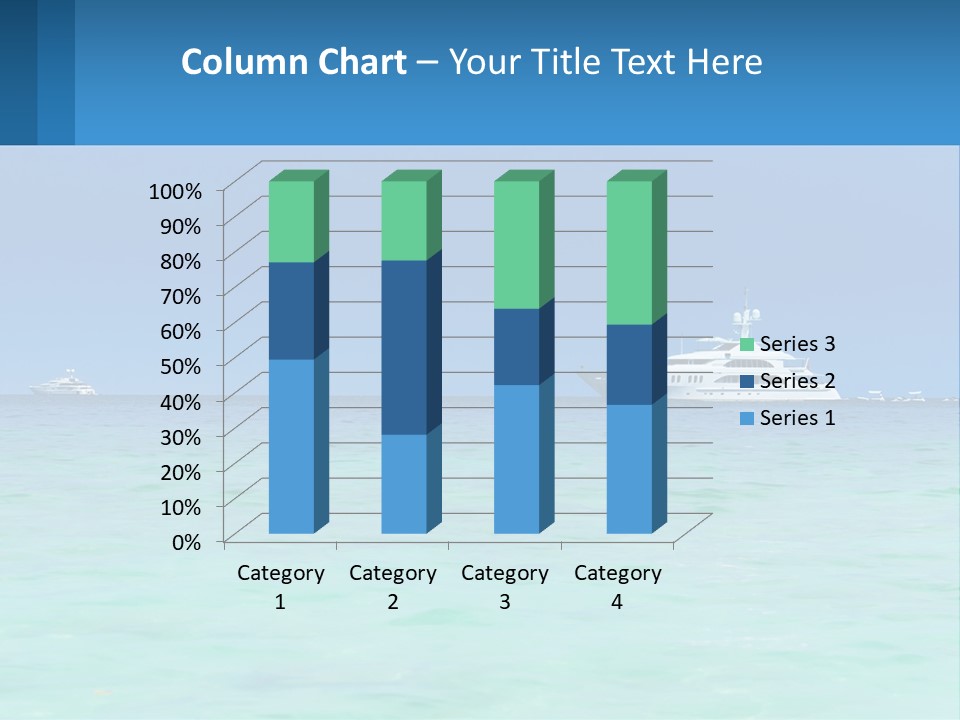 A Boat In The Ocean With A Blue Sky In The Background PowerPoint Template