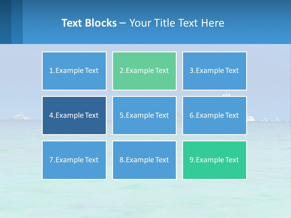 A Boat In The Ocean With A Blue Sky In The Background PowerPoint Template