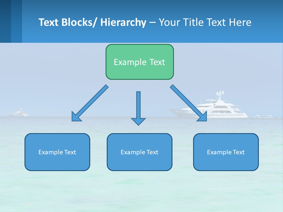 A Boat In The Ocean With A Blue Sky In The Background PowerPoint Template