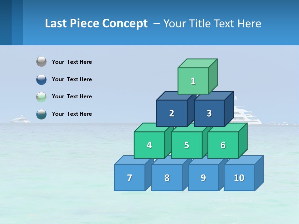 A Boat In The Ocean With A Blue Sky In The Background PowerPoint Template