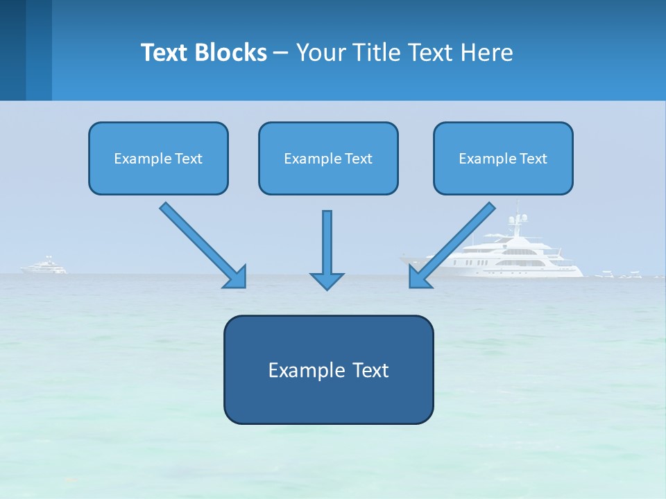 A Boat In The Ocean With A Blue Sky In The Background PowerPoint Template