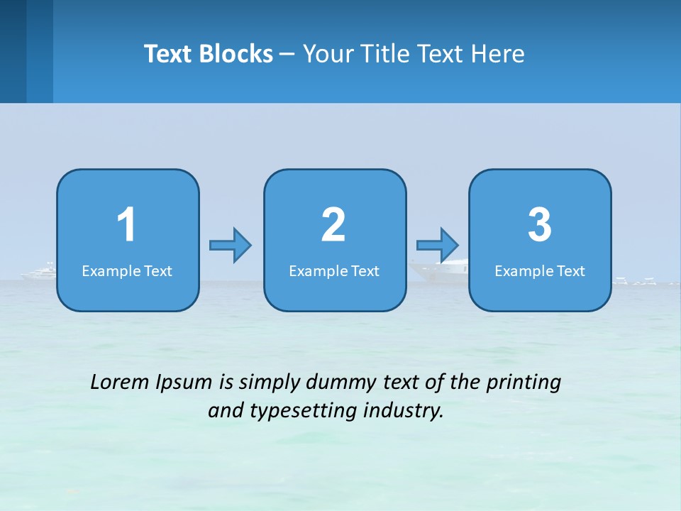 A Boat In The Ocean With A Blue Sky In The Background PowerPoint Template