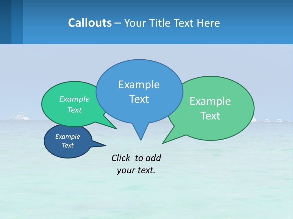 A Boat In The Ocean With A Blue Sky In The Background PowerPoint Template