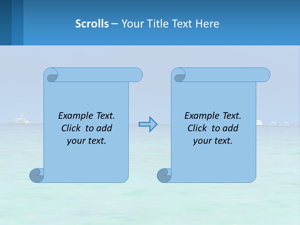 A Boat In The Ocean With A Blue Sky In The Background PowerPoint Template