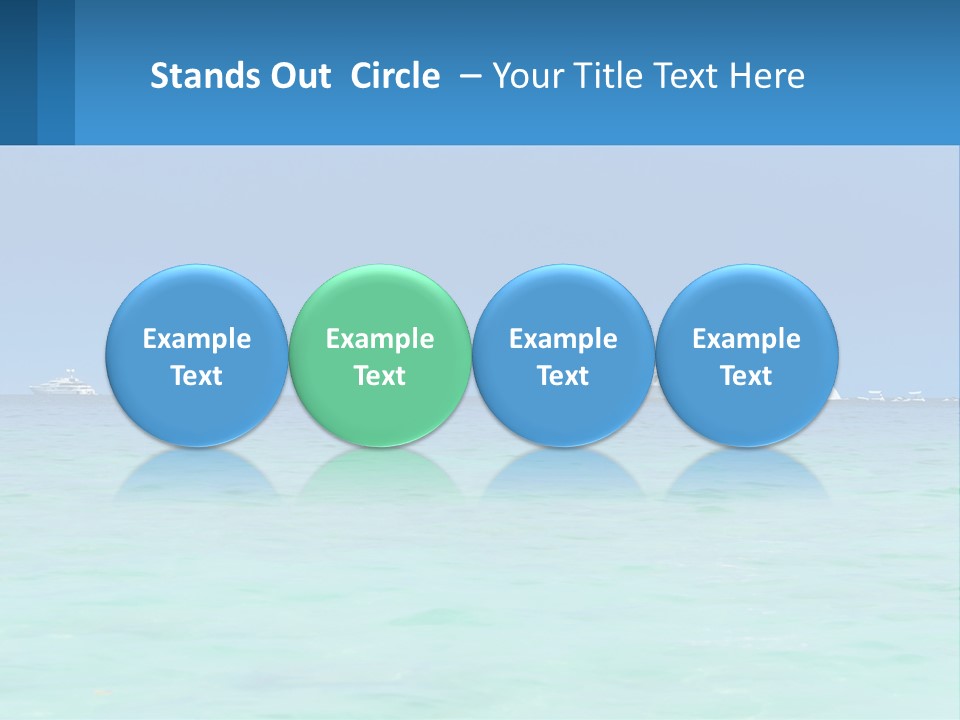 A Boat In The Ocean With A Blue Sky In The Background PowerPoint Template