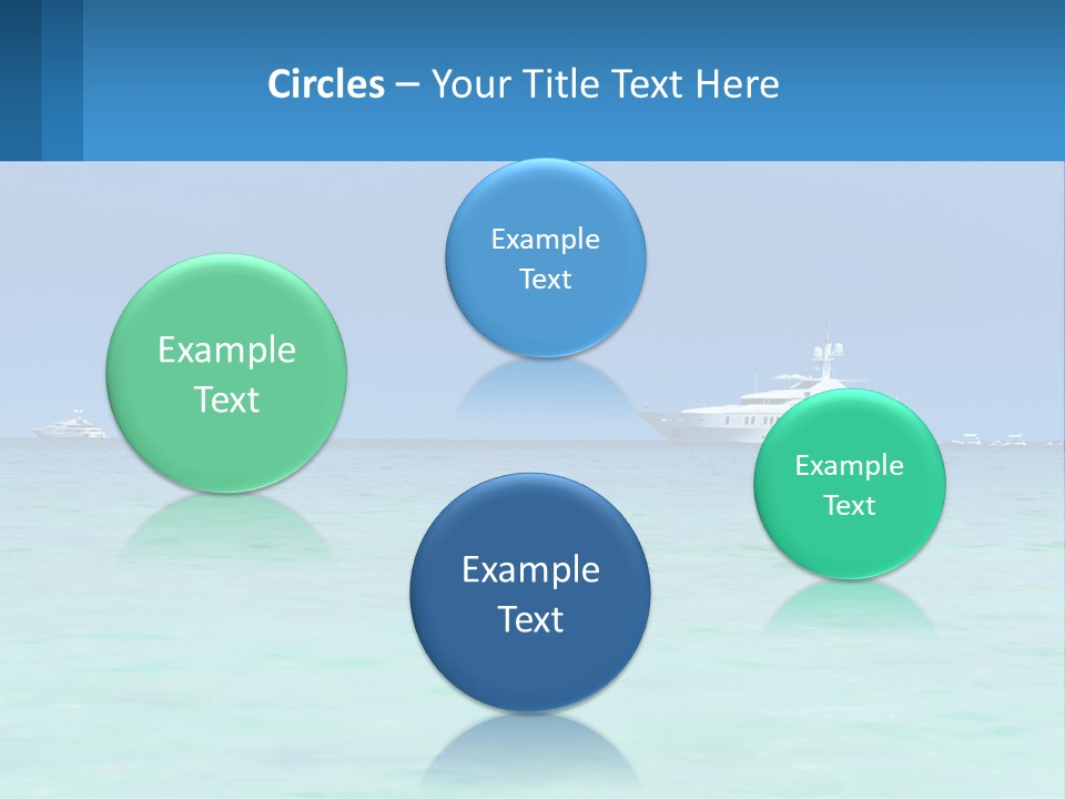 A Boat In The Ocean With A Blue Sky In The Background PowerPoint Template