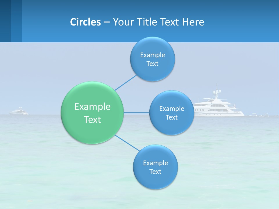 A Boat In The Ocean With A Blue Sky In The Background PowerPoint Template