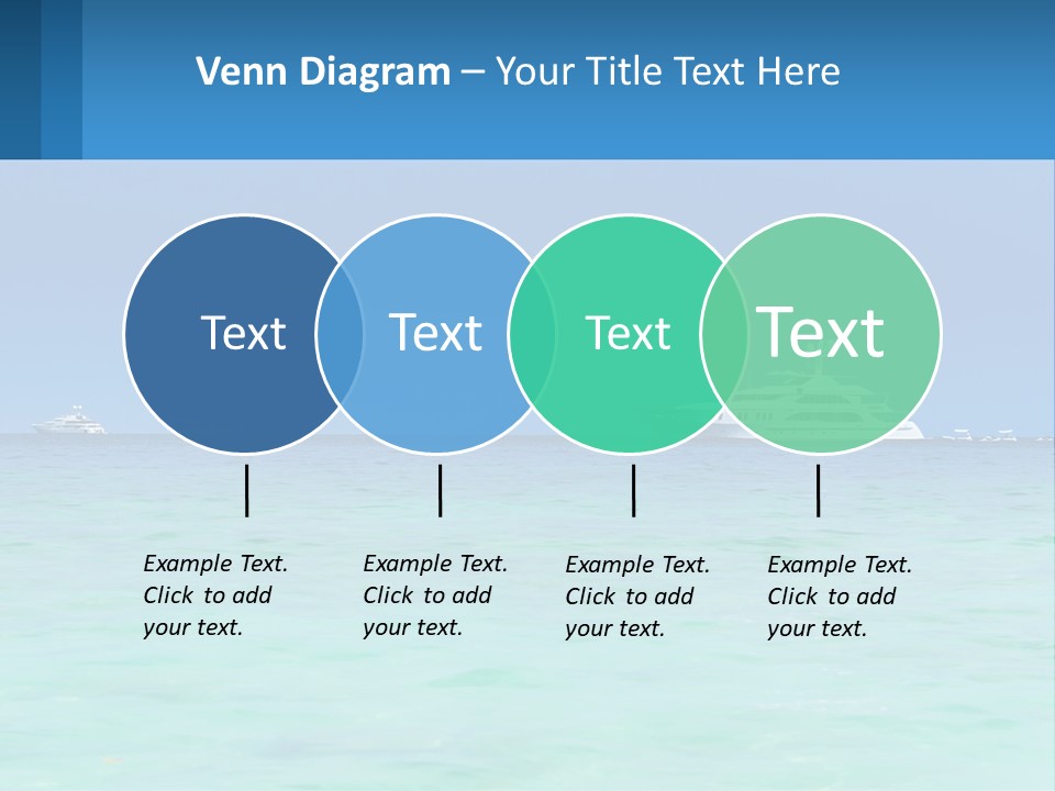 A Boat In The Ocean With A Blue Sky In The Background PowerPoint Template