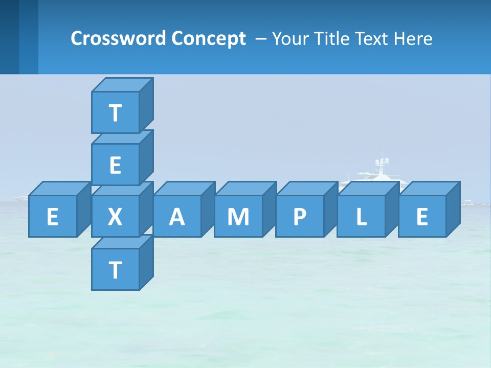 A Boat In The Ocean With A Blue Sky In The Background PowerPoint Template