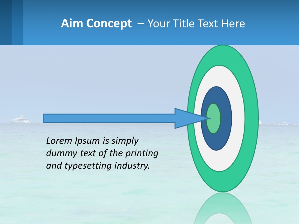 A Boat In The Ocean With A Blue Sky In The Background PowerPoint Template