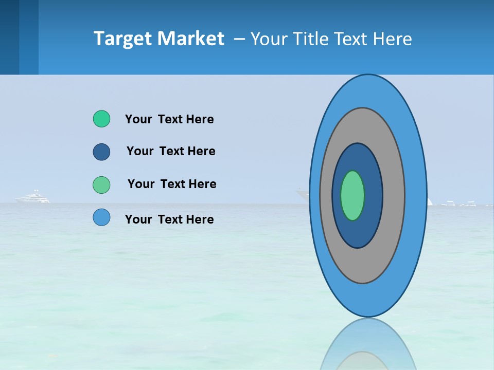 A Boat In The Ocean With A Blue Sky In The Background PowerPoint Template