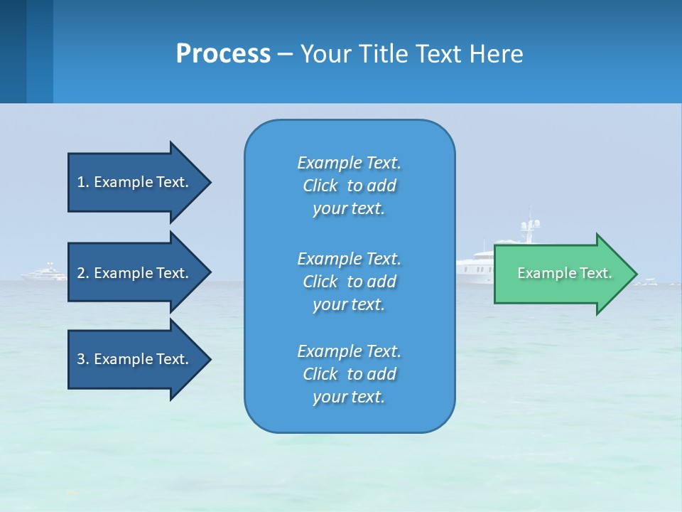 A Boat In The Ocean With A Blue Sky In The Background PowerPoint Template