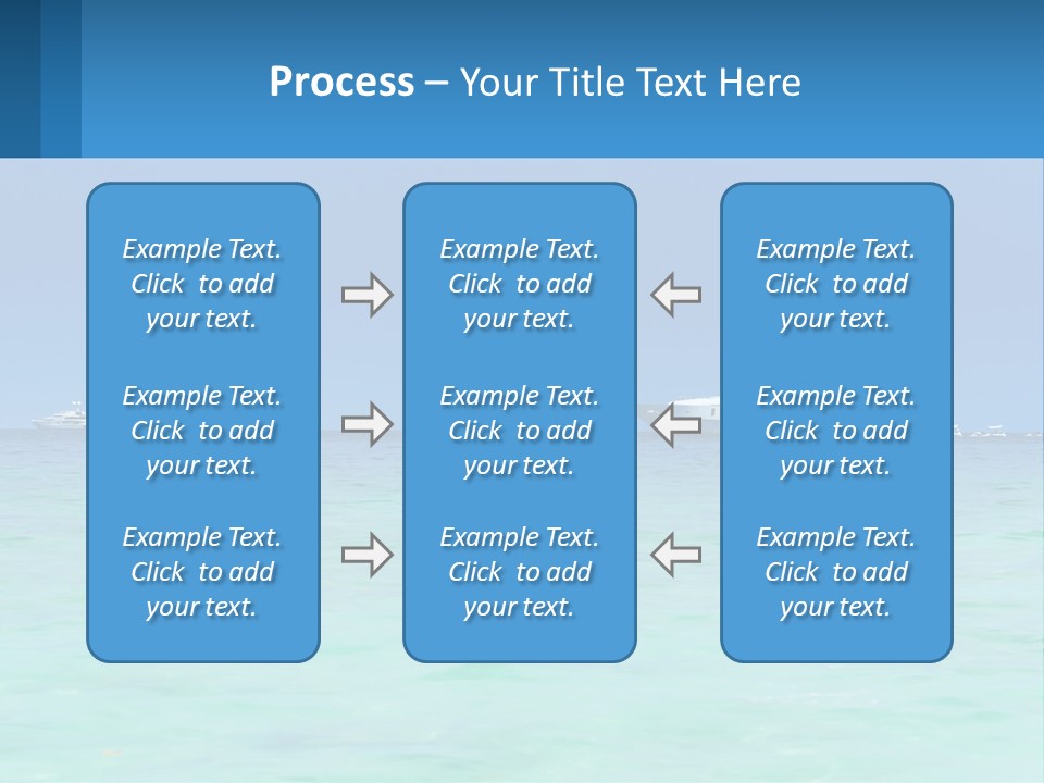 A Boat In The Ocean With A Blue Sky In The Background PowerPoint Template