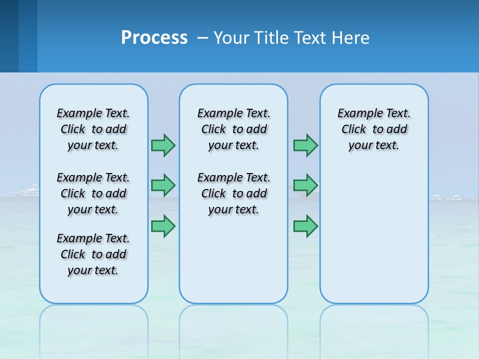 A Boat In The Ocean With A Blue Sky In The Background PowerPoint Template
