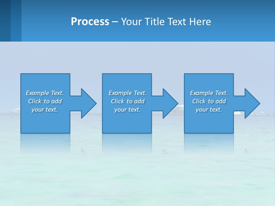A Boat In The Ocean With A Blue Sky In The Background PowerPoint Template
