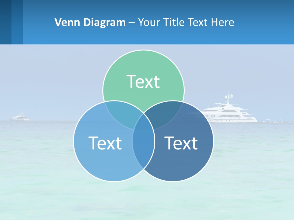 A Boat In The Ocean With A Blue Sky In The Background PowerPoint Template
