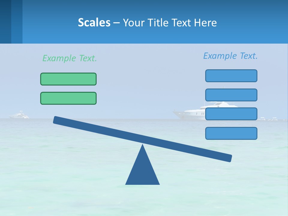 A Boat In The Ocean With A Blue Sky In The Background PowerPoint Template