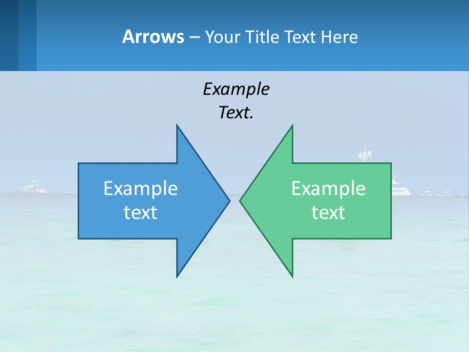 A Boat In The Ocean With A Blue Sky In The Background PowerPoint Template