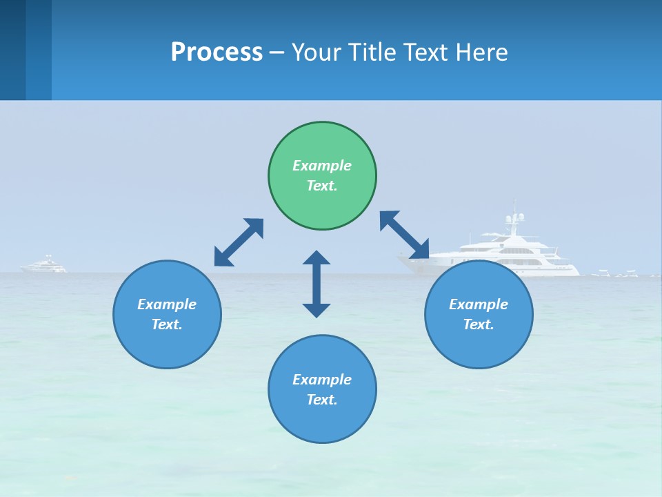 A Boat In The Ocean With A Blue Sky In The Background PowerPoint Template