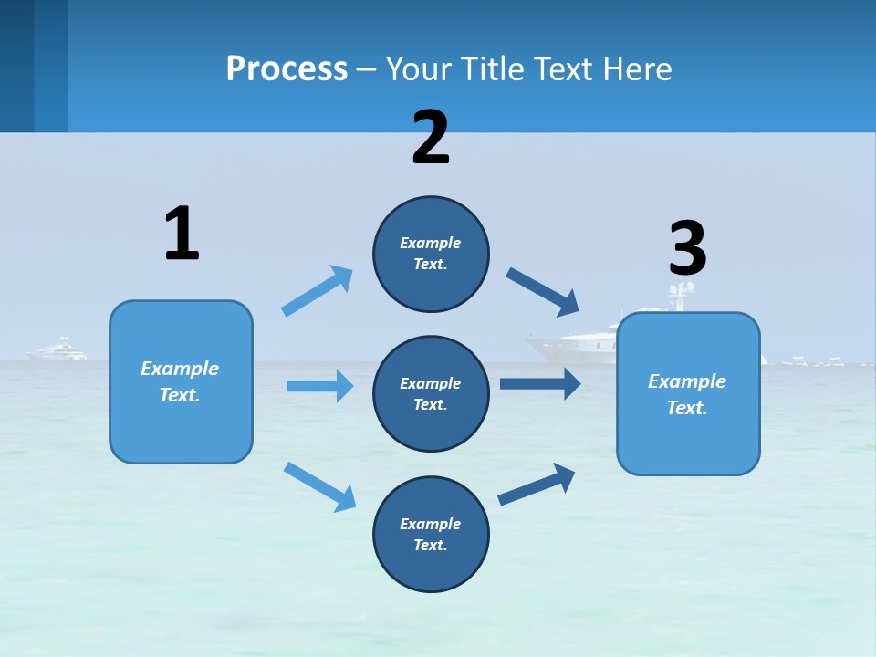 A Boat In The Ocean With A Blue Sky In The Background PowerPoint Template