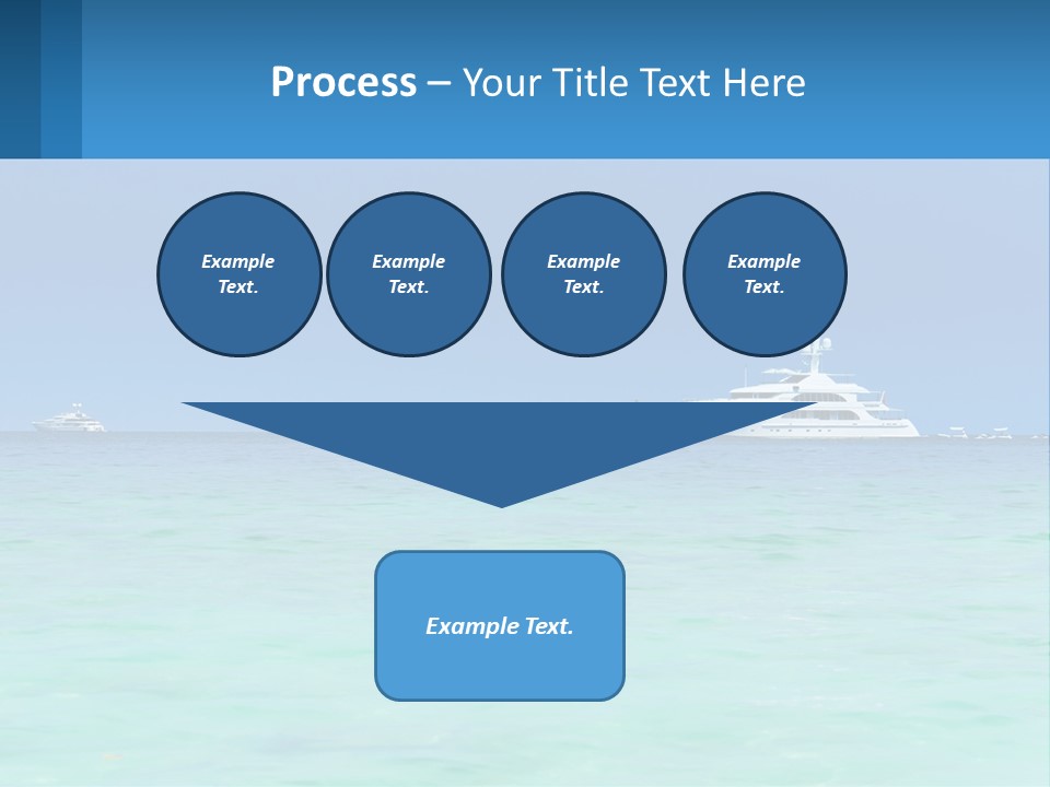 A Boat In The Ocean With A Blue Sky In The Background PowerPoint Template