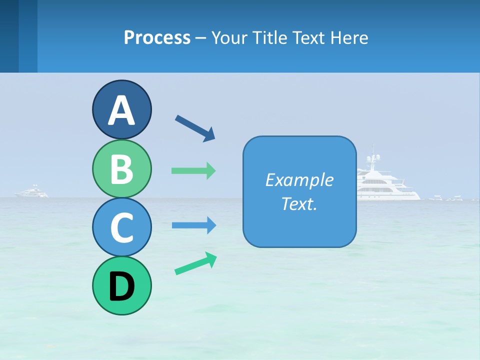 A Boat In The Ocean With A Blue Sky In The Background PowerPoint Template