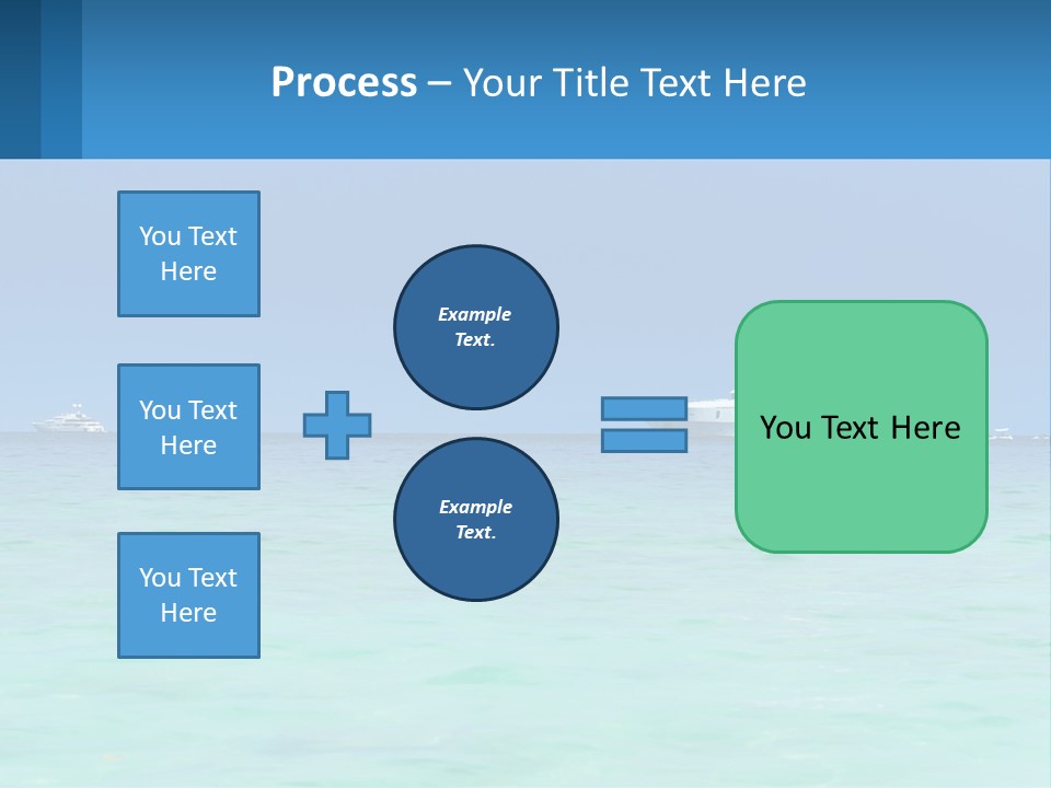 A Boat In The Ocean With A Blue Sky In The Background PowerPoint Template