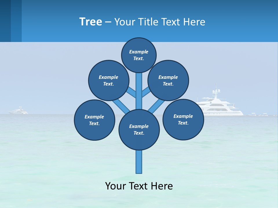 A Boat In The Ocean With A Blue Sky In The Background PowerPoint Template